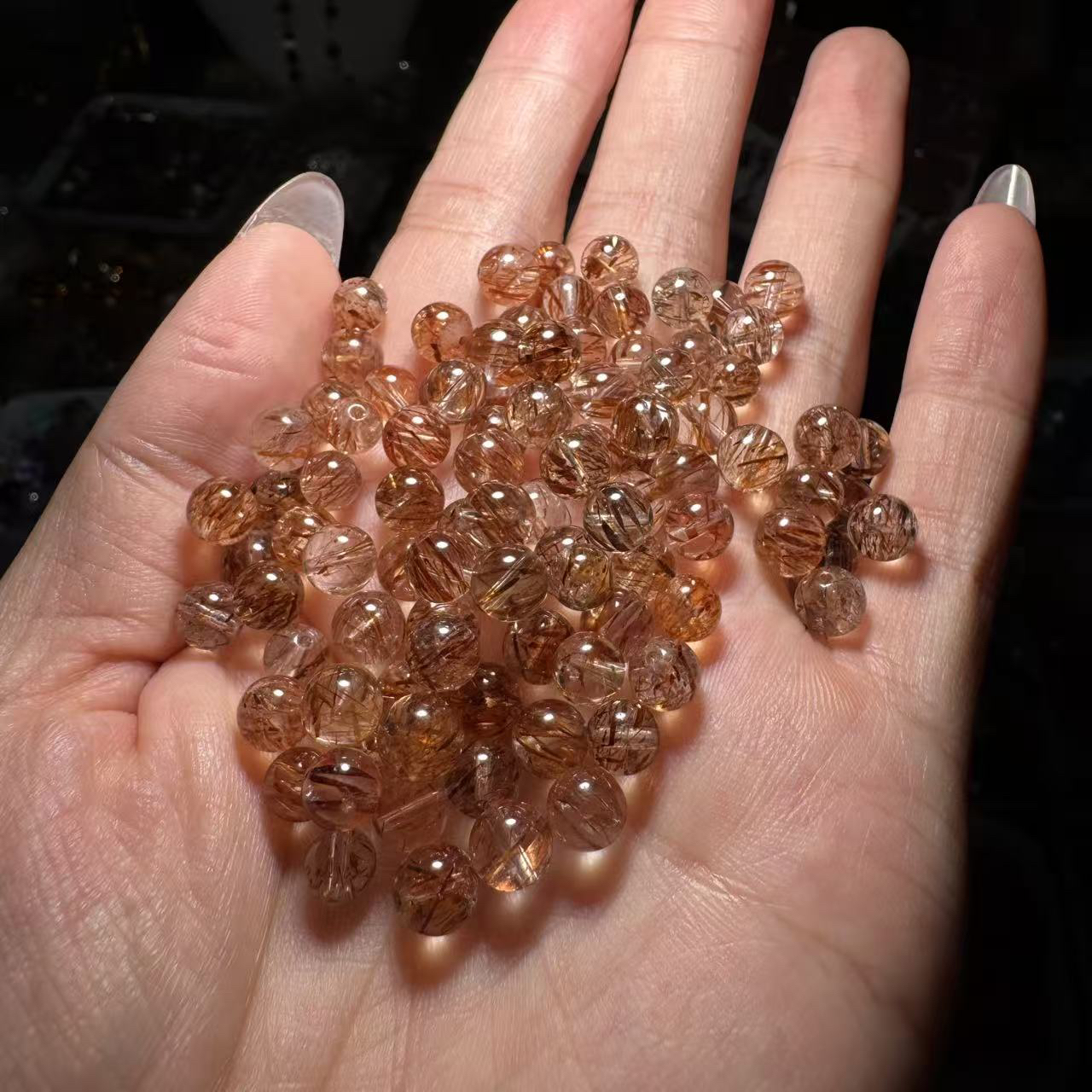 全净体黑金超卡约6mm圆珠发5颗配珠