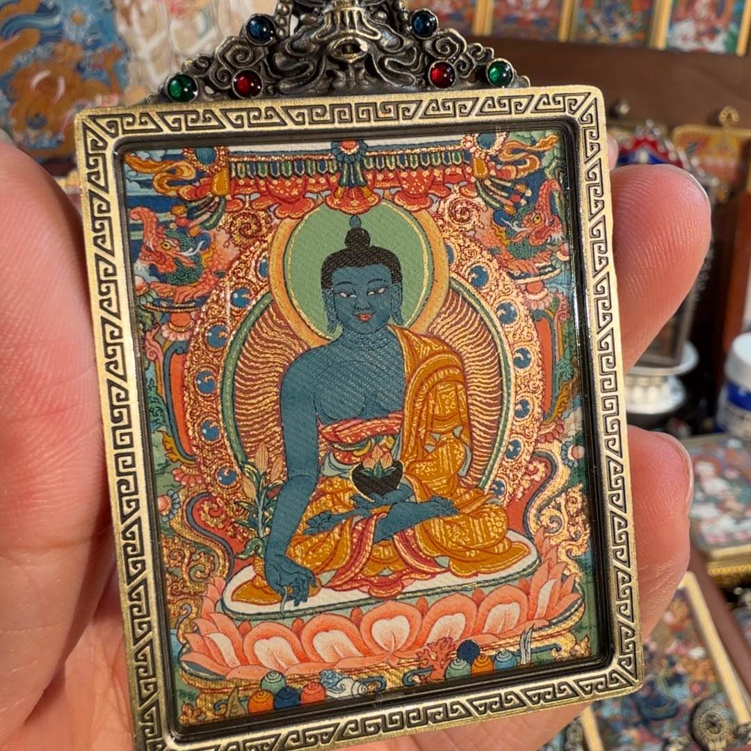 吊坠药师f 藏卡 纯手绘