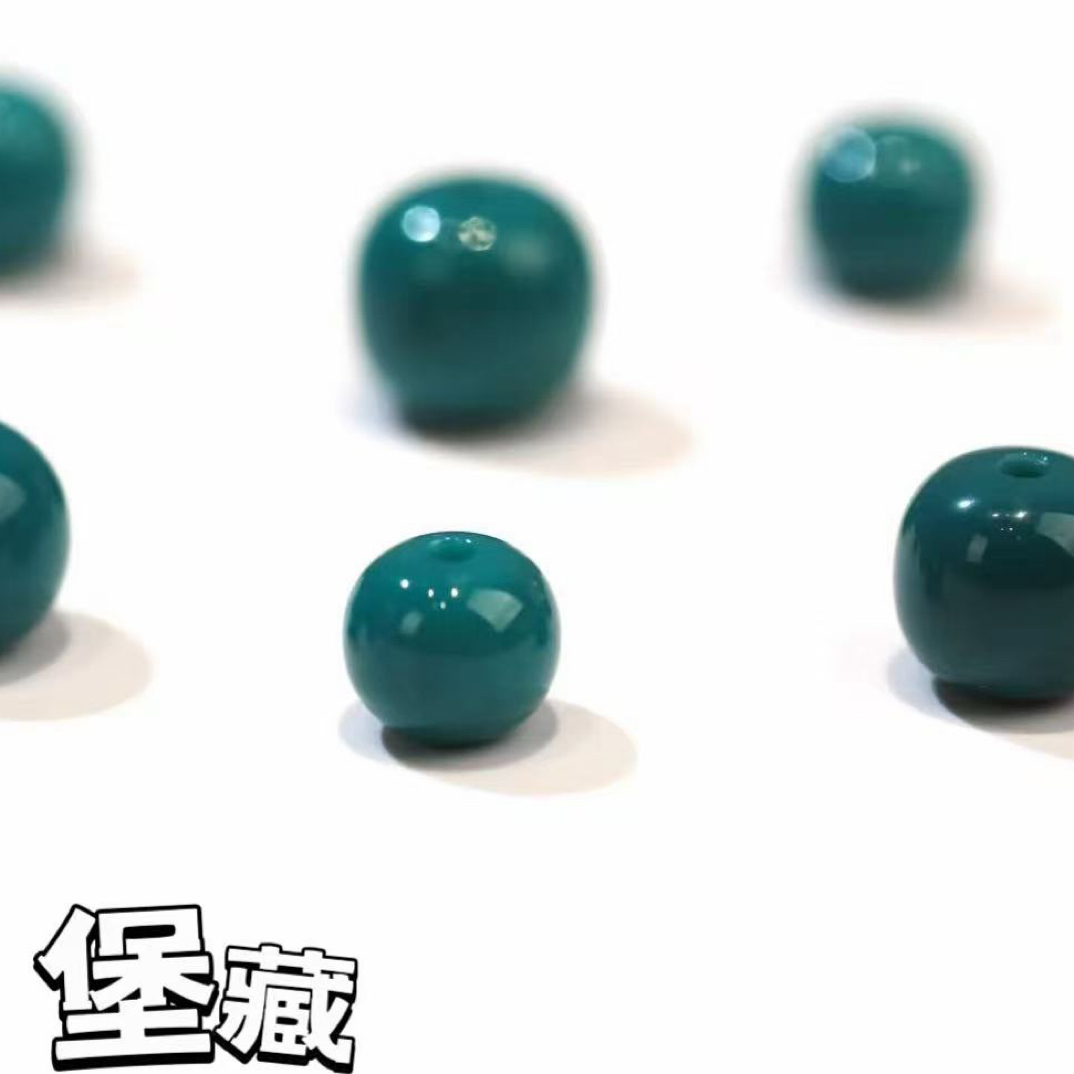 原价天然绿松石老型单珠