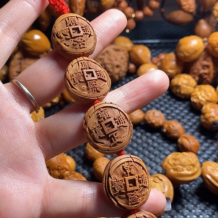 吊坠橄榄核极*桃核五帝钱