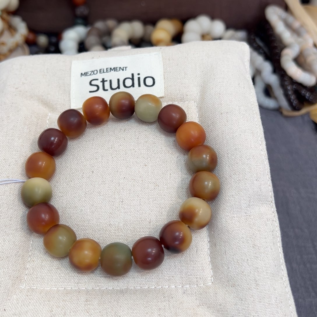 大***卫菩提根/象牙果吊坠480五色经幡微瑕