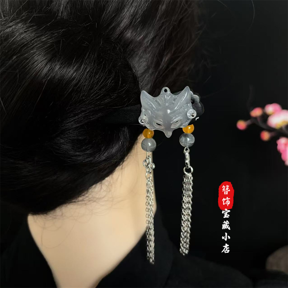 a815【小狐狸】18公分复古宫廷民族风女发簪发簪子饰品发饰手工素款