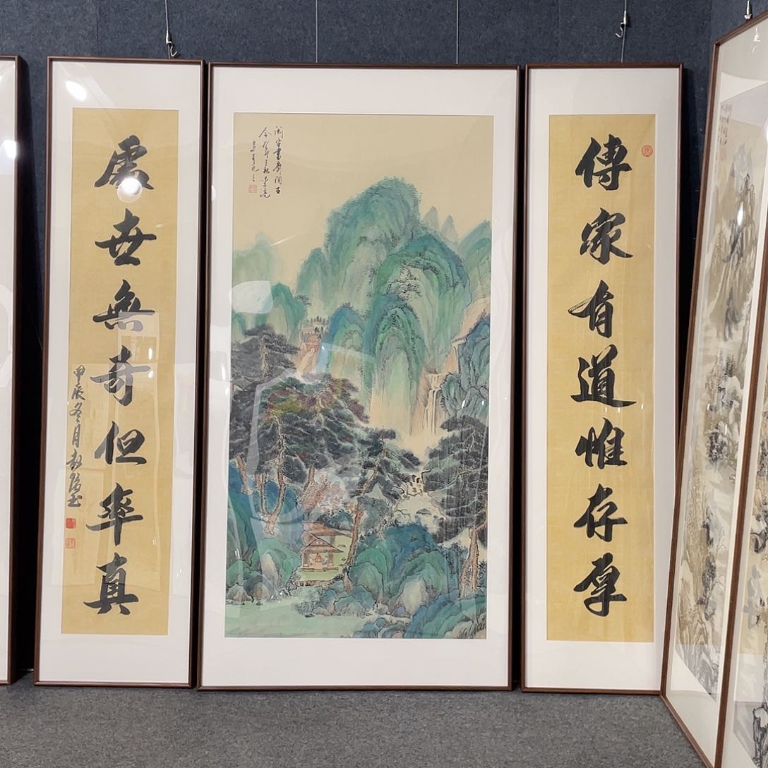 国画手绘画作带框发货