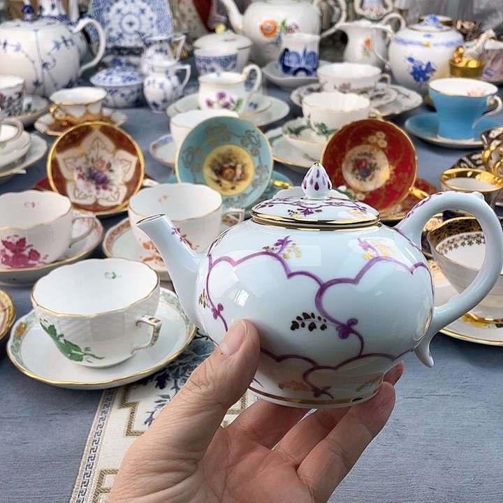 海外中古欧瓷咖啡杯小房子
