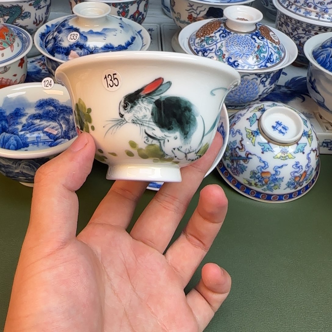 彦祖纯手工手绘茶具135