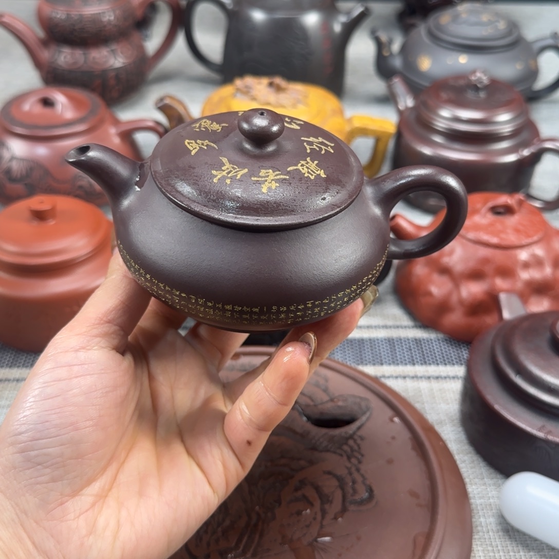 紫砂茶壶紫砂紫色紫砂