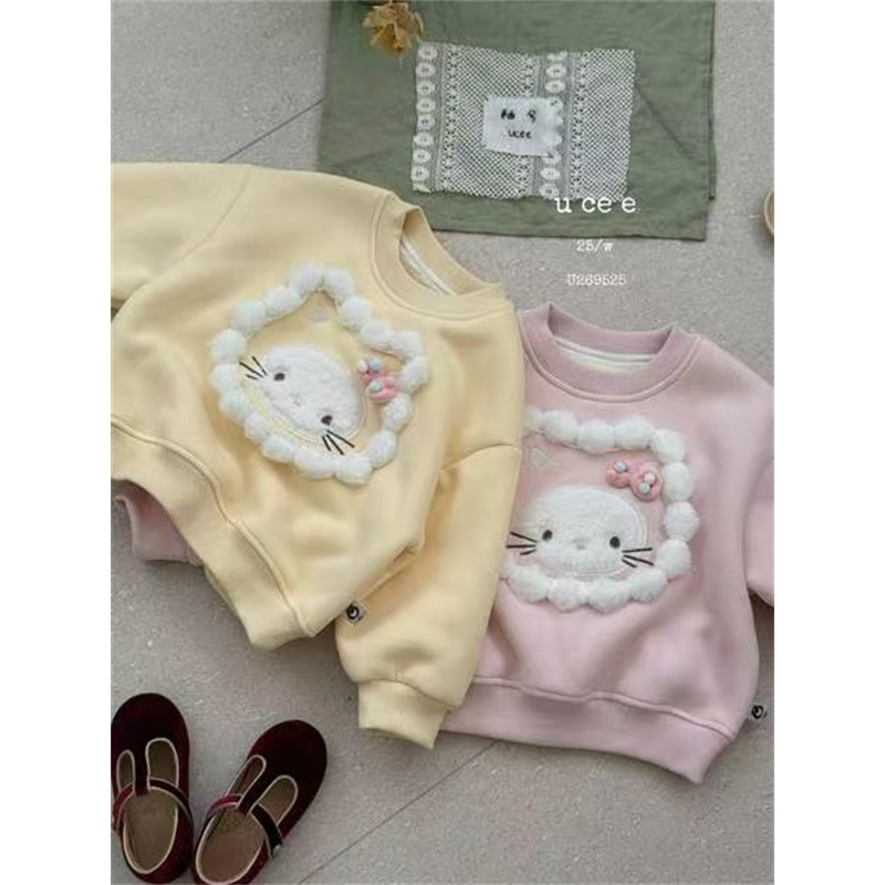 釉兮·25冬~卡通毛球加绒卫衣U269525（童装汉服）