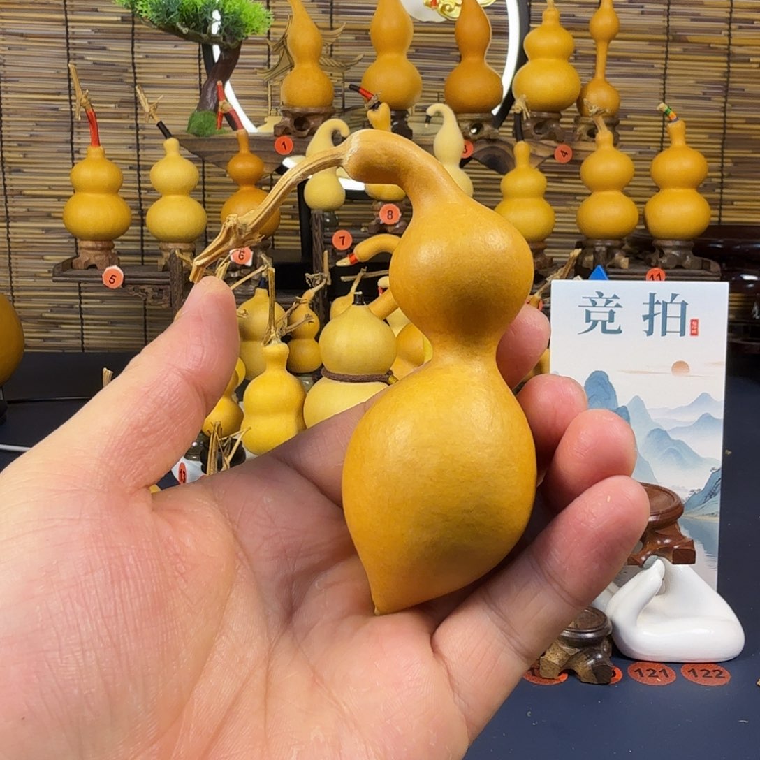 文玩葫芦老皮绿皮蚂蚁，高度9.5