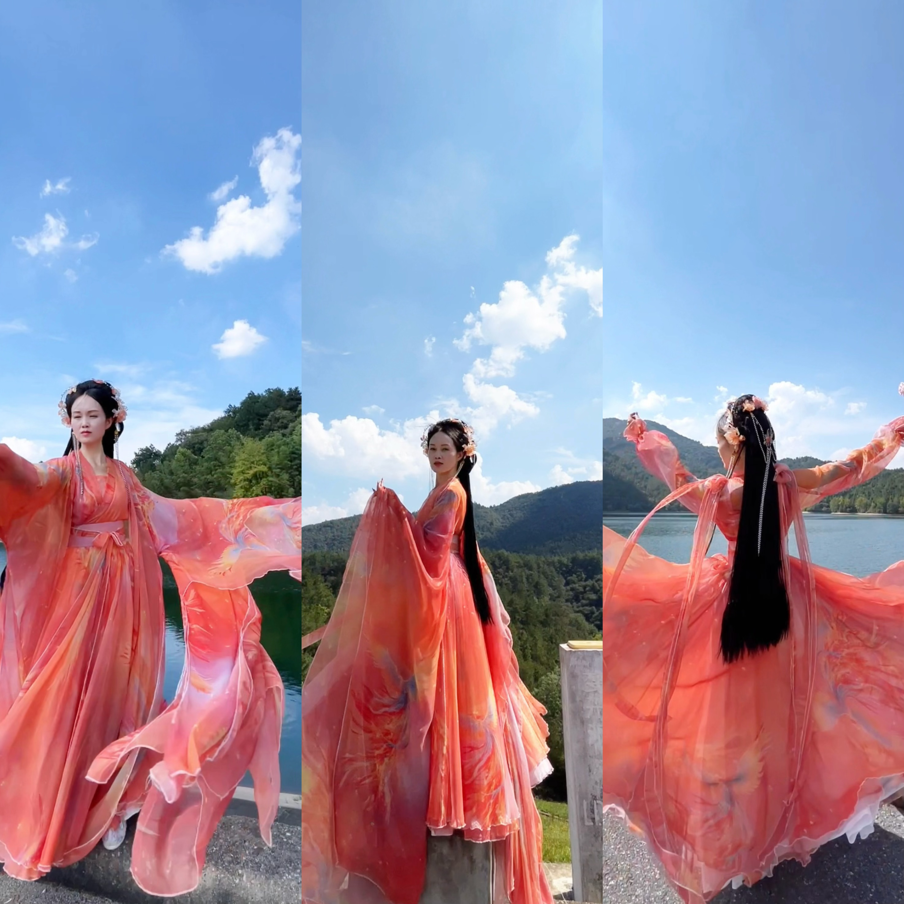 【有凤来仪】凤凰印花超仙古风影视服装