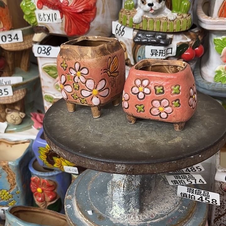 粗陶材质多肉花盆