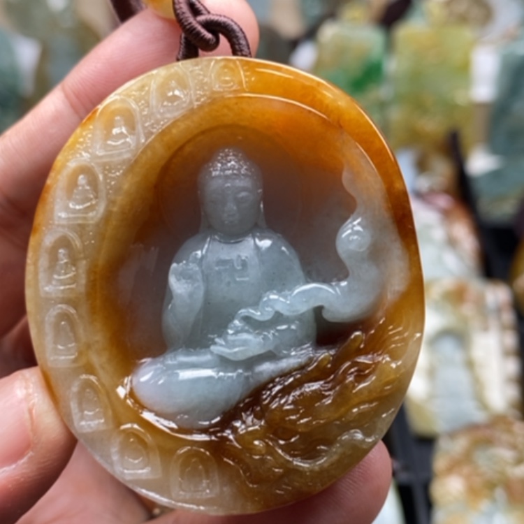 【闪购商品】翡翠颈饰未镶嵌缅甸翡翠A货吊坠