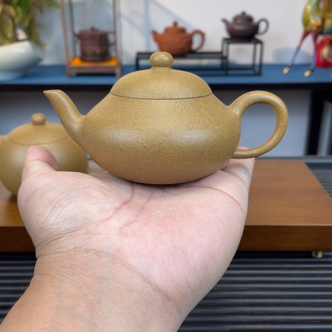 紫砂茶壶老青段矮梨150cc