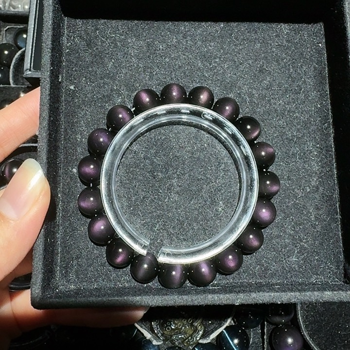 多***梦黑曜岩未镶嵌手链