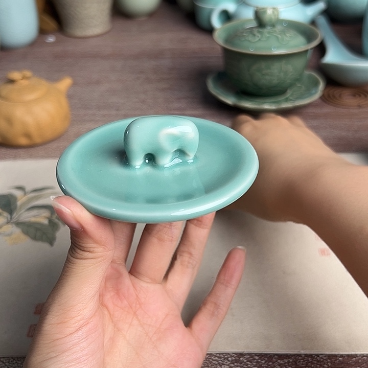 龙泉云间青瓷小米茶器