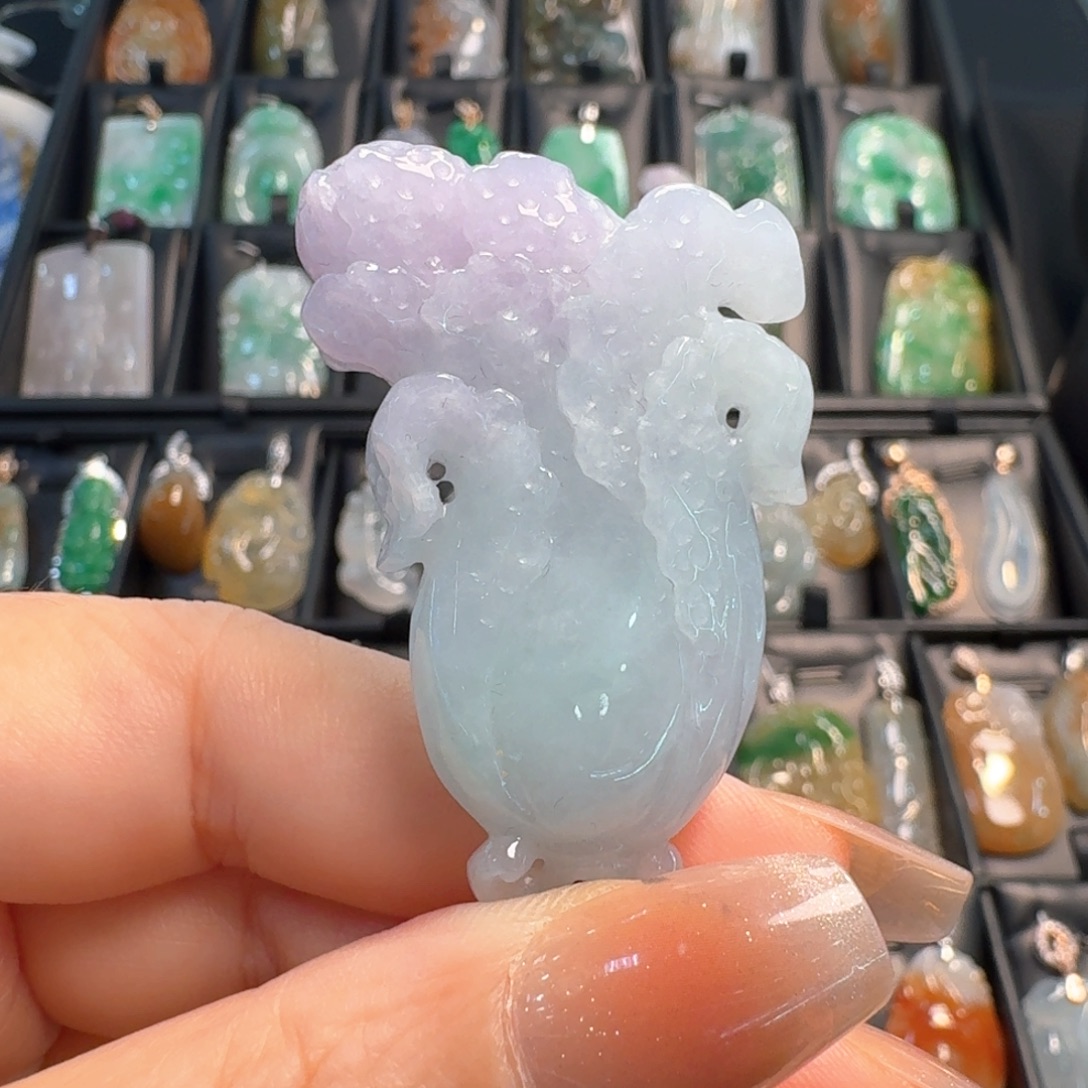 翡翠未镶嵌项链白菜