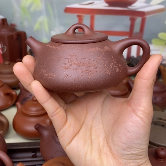 紫砂茶壶风釉150cccc羊角山紫泥
