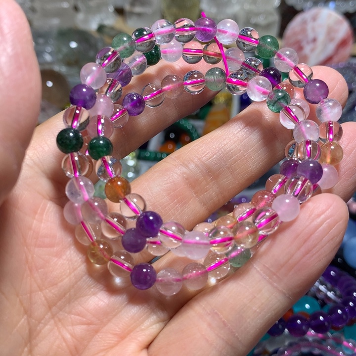 水晶手链未镶嵌6mm三圈手链