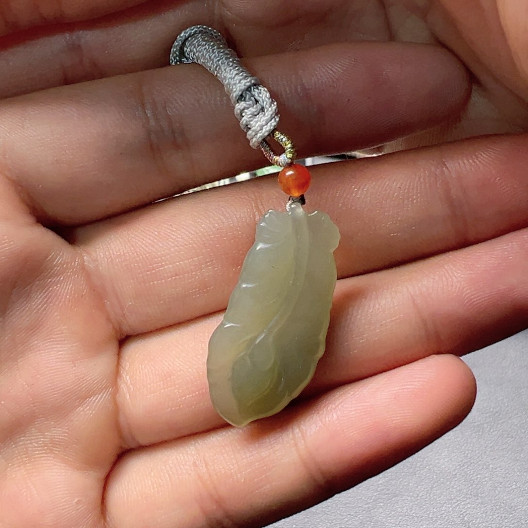 和田玉颈饰未镶嵌多样性拍一发一凤尾花