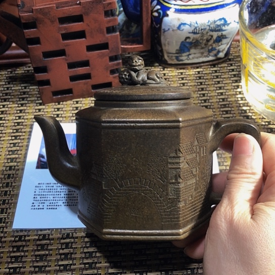 紫砂茶壶原矿泥料手工制作纸砂壶。
