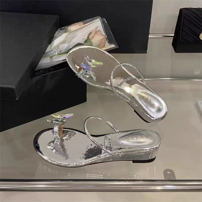 99562    新款法式时尚气质粗跟凉拖鞋