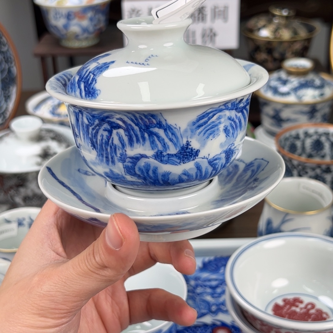 笑***过景德镇手工手绘陶瓷