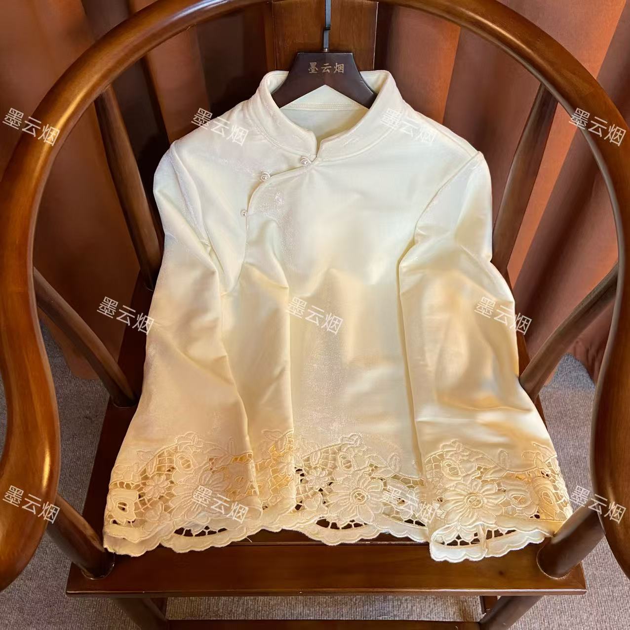 【琼枝】新中式时尚女装秋冬加厚优雅气质百搭上衣打底国风女士卫衣