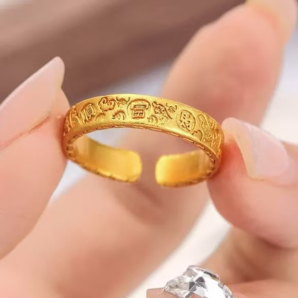 【抖音好货】孟加拉赤金豆豆提炼手工改款【财富顺】精工版可佩戴