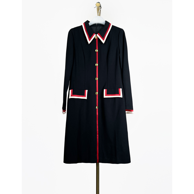  秋冬新款洋气时尚气质连衣裙 欧5113G