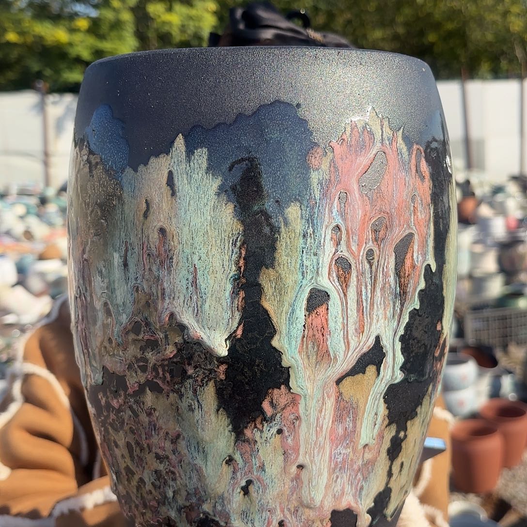 口径17高27一个油画蛋壳新款