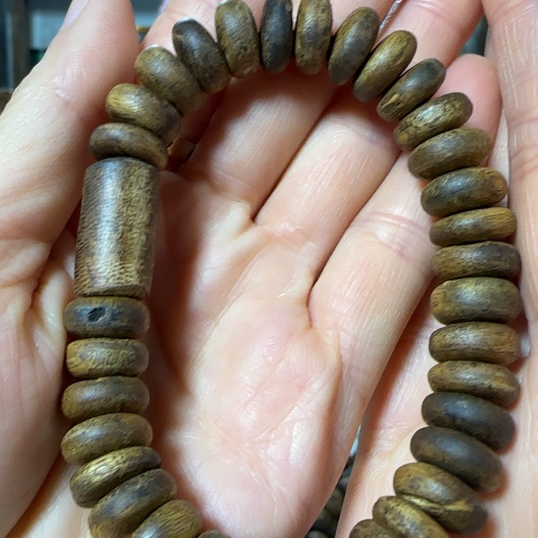 沉香手串奇楠沉香算盘珠单圈定制款12克+