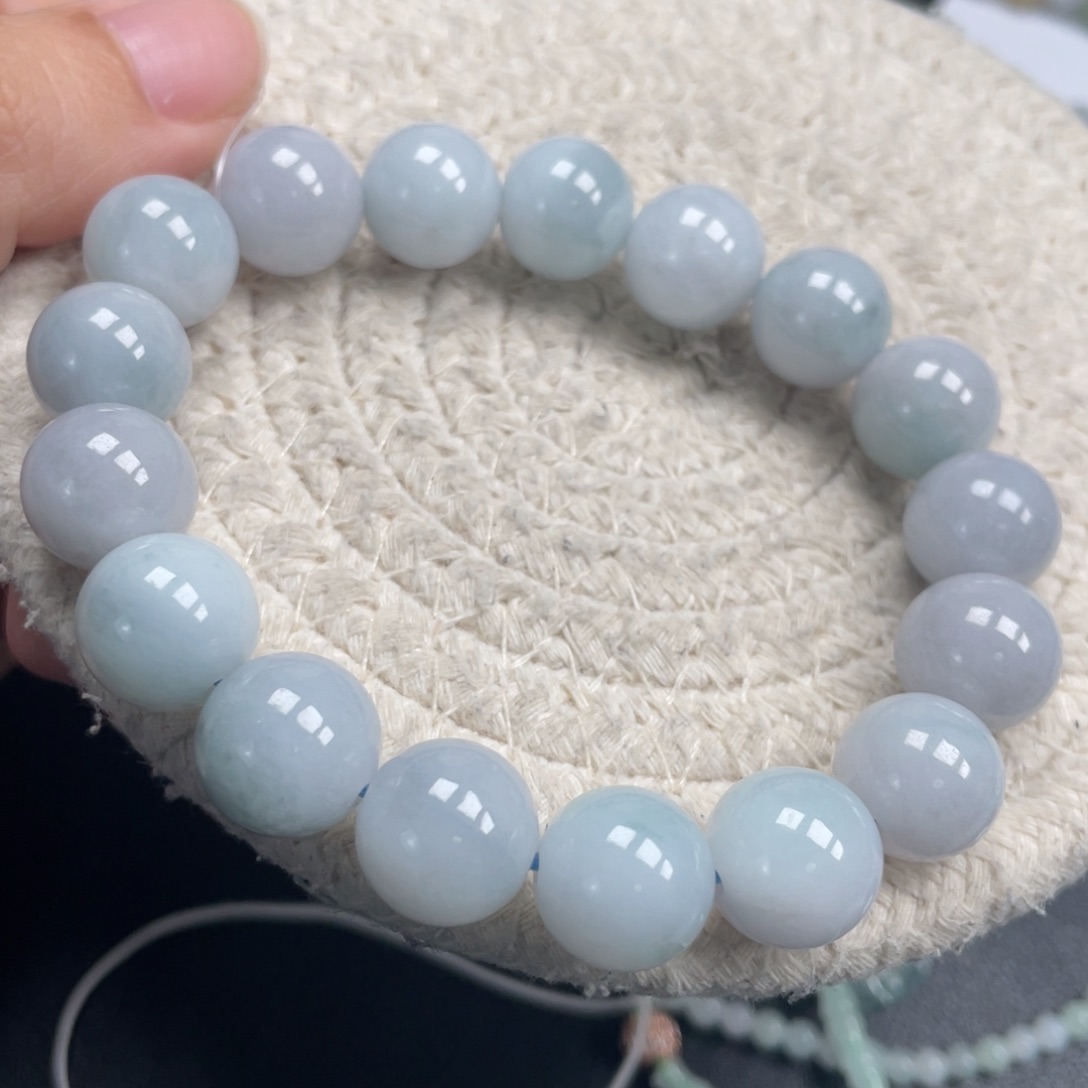 翡翠未镶嵌手链天然A 货缅甸翡翠12.3