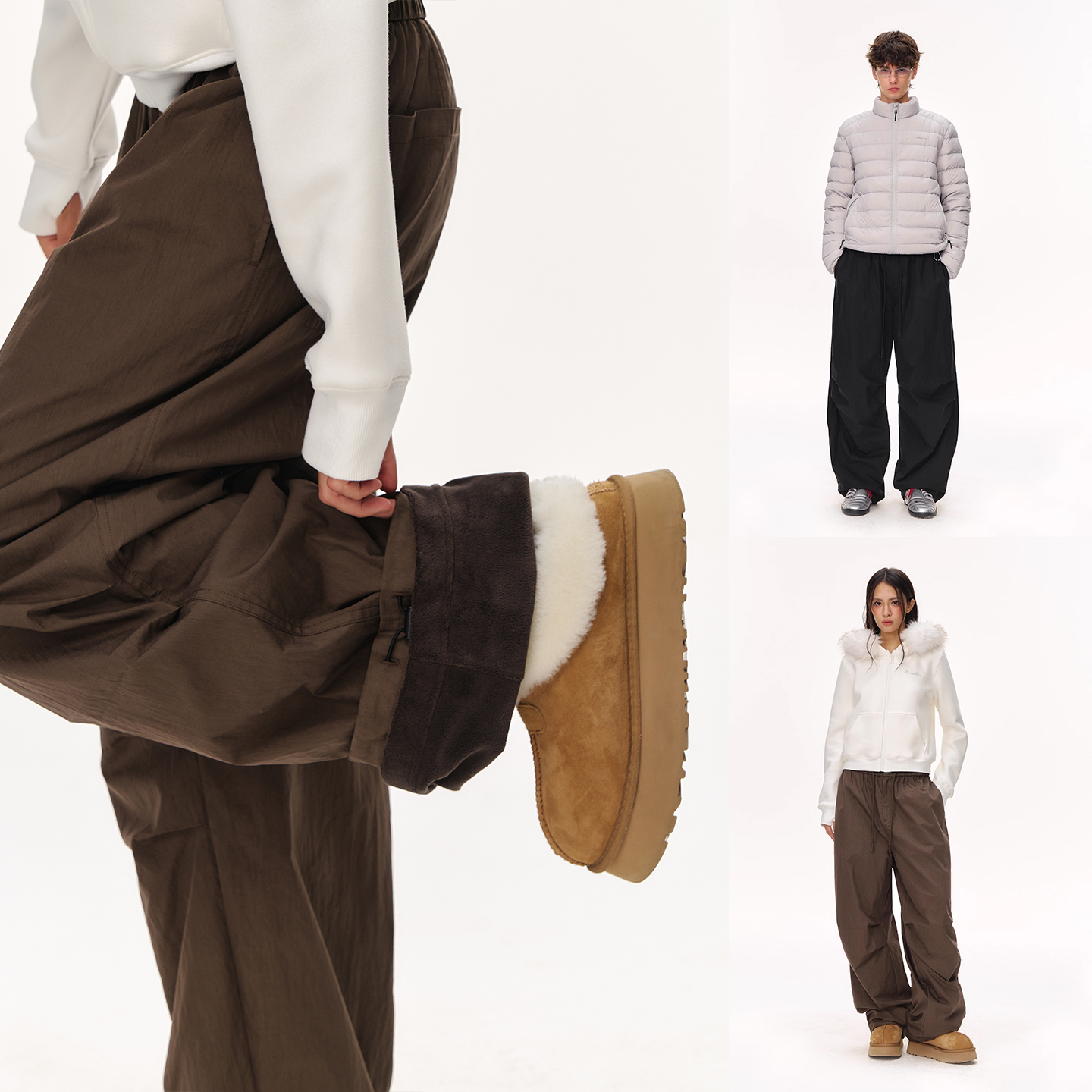 CLIMAX VISION【一条裤子过冬】加绒加厚保暖复古休闲工装伞兵裤