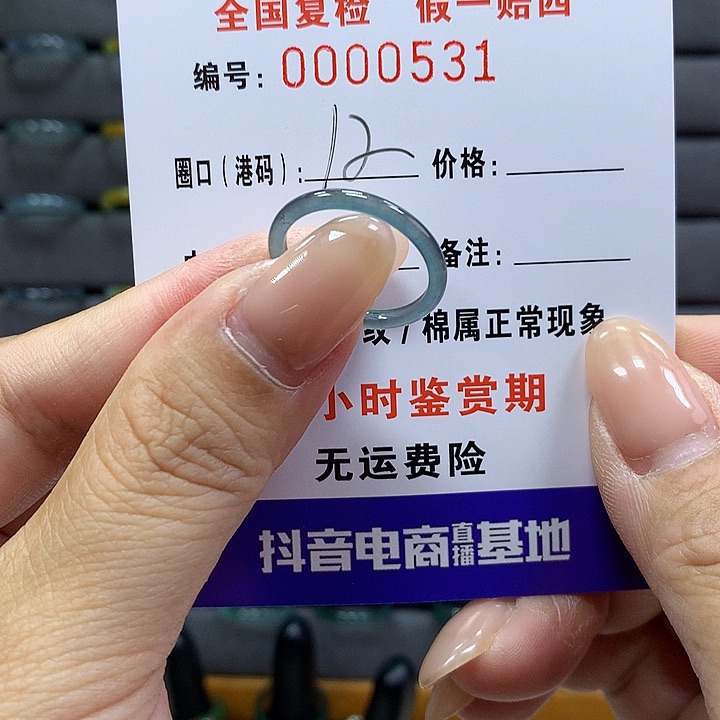 翡翠戒指未镶嵌     531