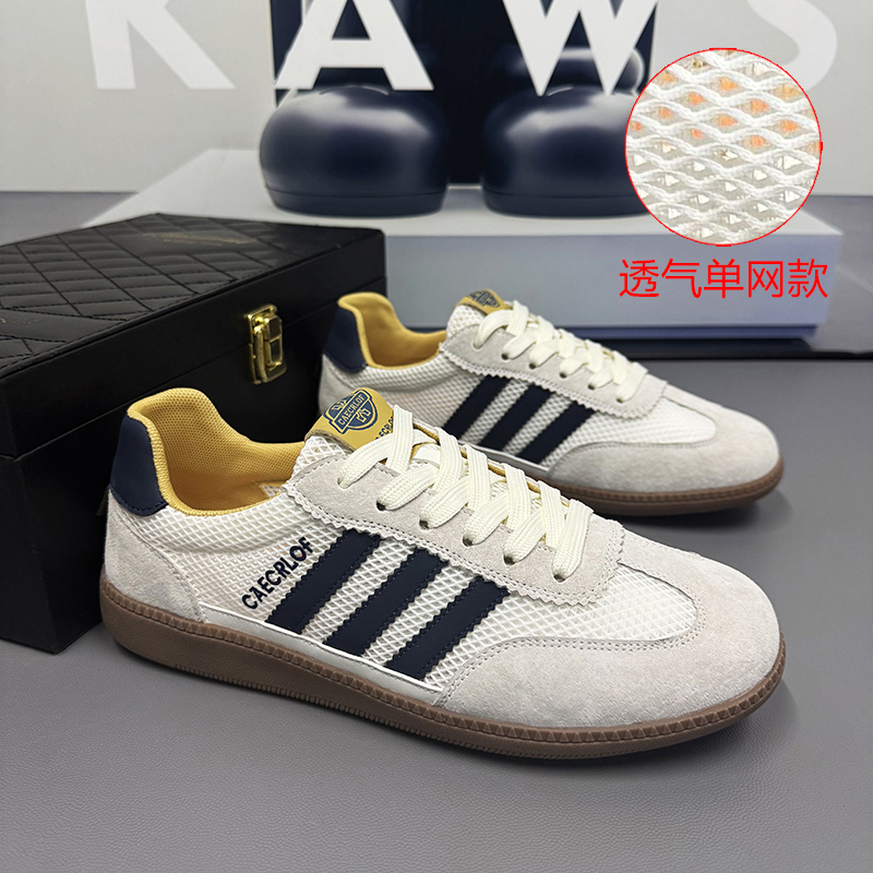 大码男鞋夏季新款网面休闲运动鞋潮流爆款德训鞋简约百搭轻便耐磨