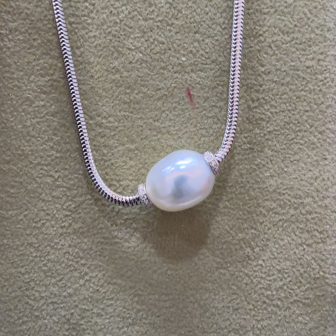 海水珍珠吊坠(赠链)银S925镶嵌
