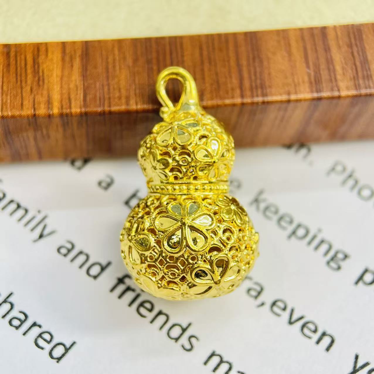 足金999黄金首饰配件镂空金福禄DP2792-01130