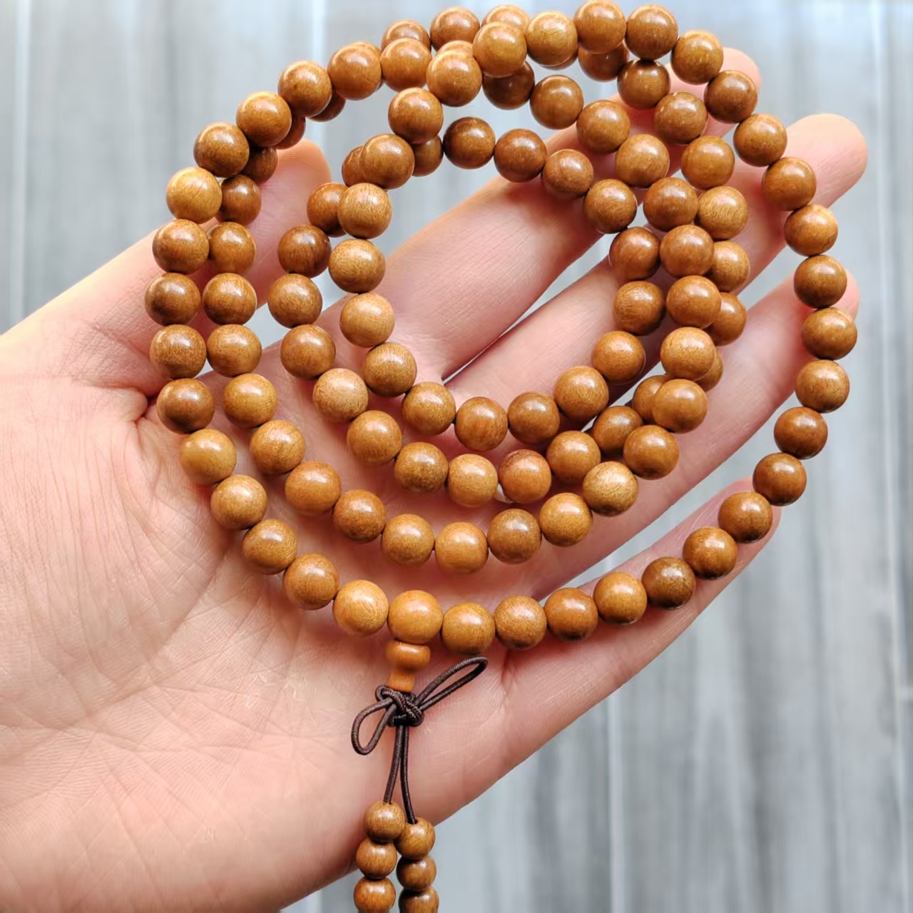 桃木108佛珠卡8手串男女款 018（无礼盒）