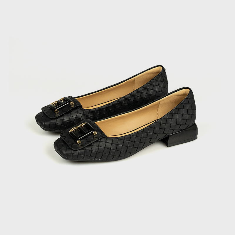 广货轻奢定制2CM/时尚休闲女士夏季巴黎环扣新中式单鞋25933