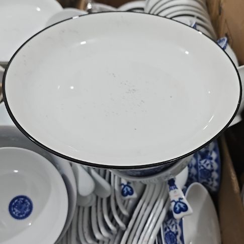 瓷陶瓷黑线8寸盘30个处理库存