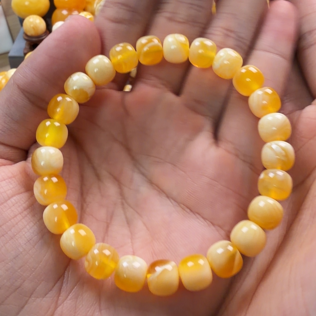 琥珀未镶嵌珠宝奇石9.4mm同料