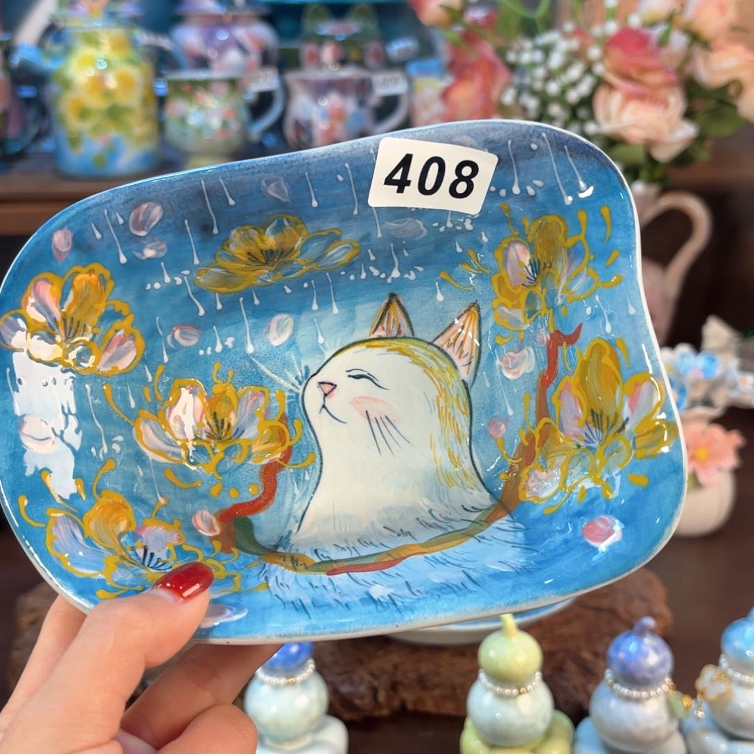 景德镇手绘高温釉下彩陶瓷茶具