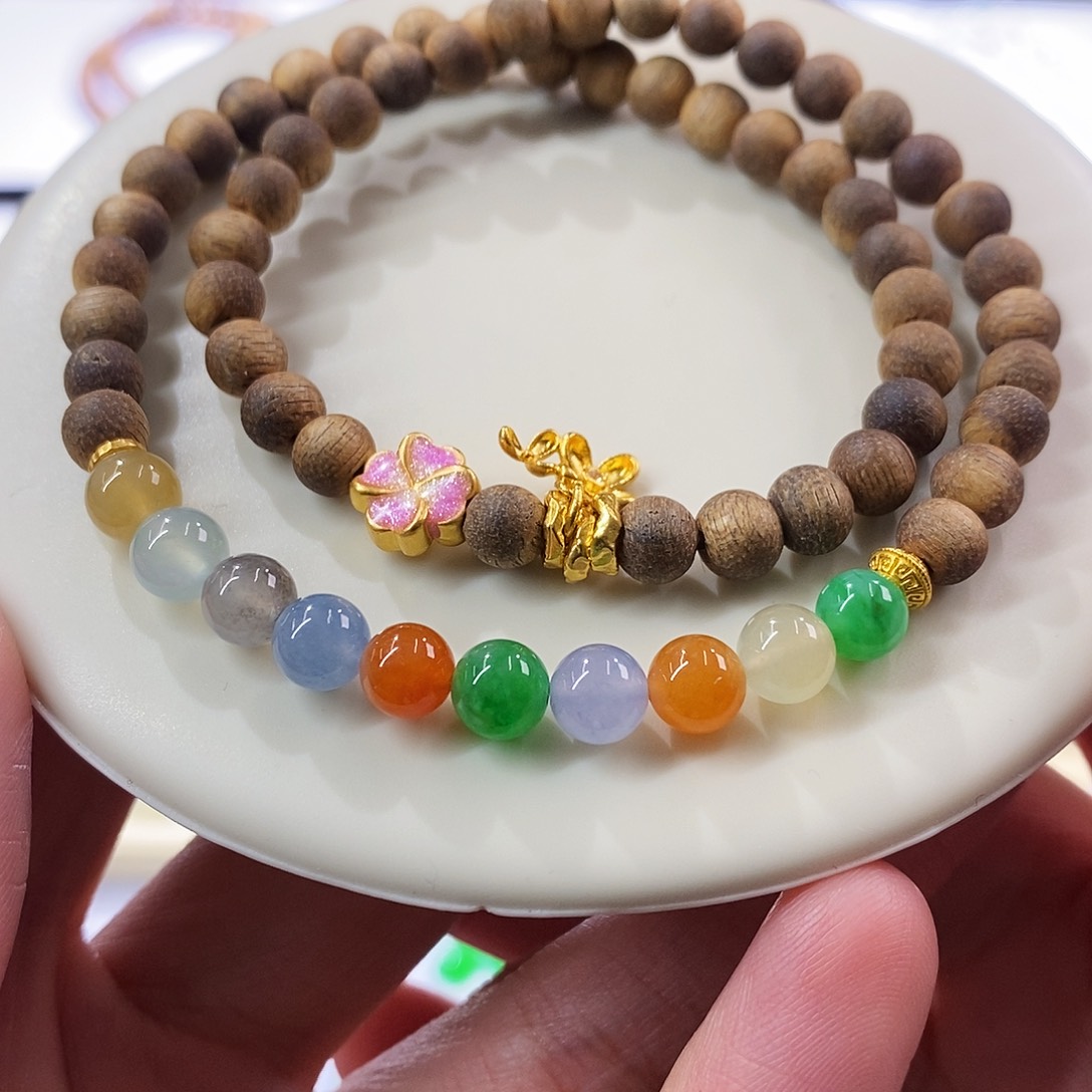 颈饰未镶嵌翡翠双圈