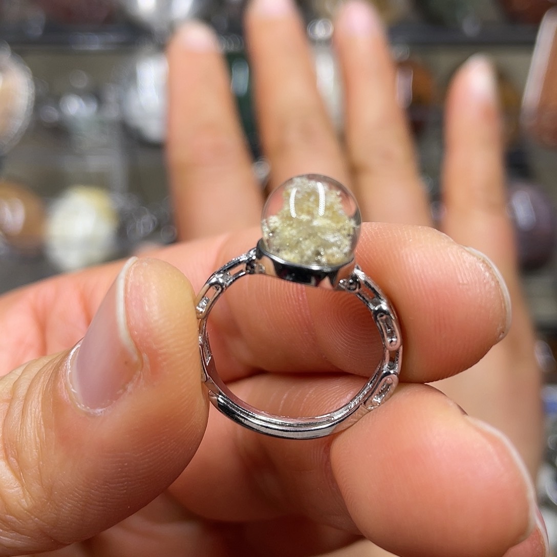 【闪购商品】水晶珠宝半成品银S925镶嵌戒指