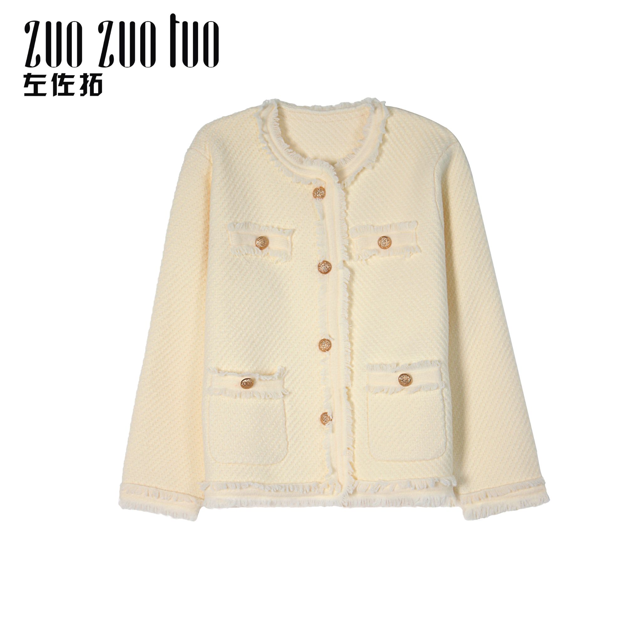 ZUOZUOTUO/左佐拓韩系时尚秋冬甜美毛呢外套设计开衫女11686