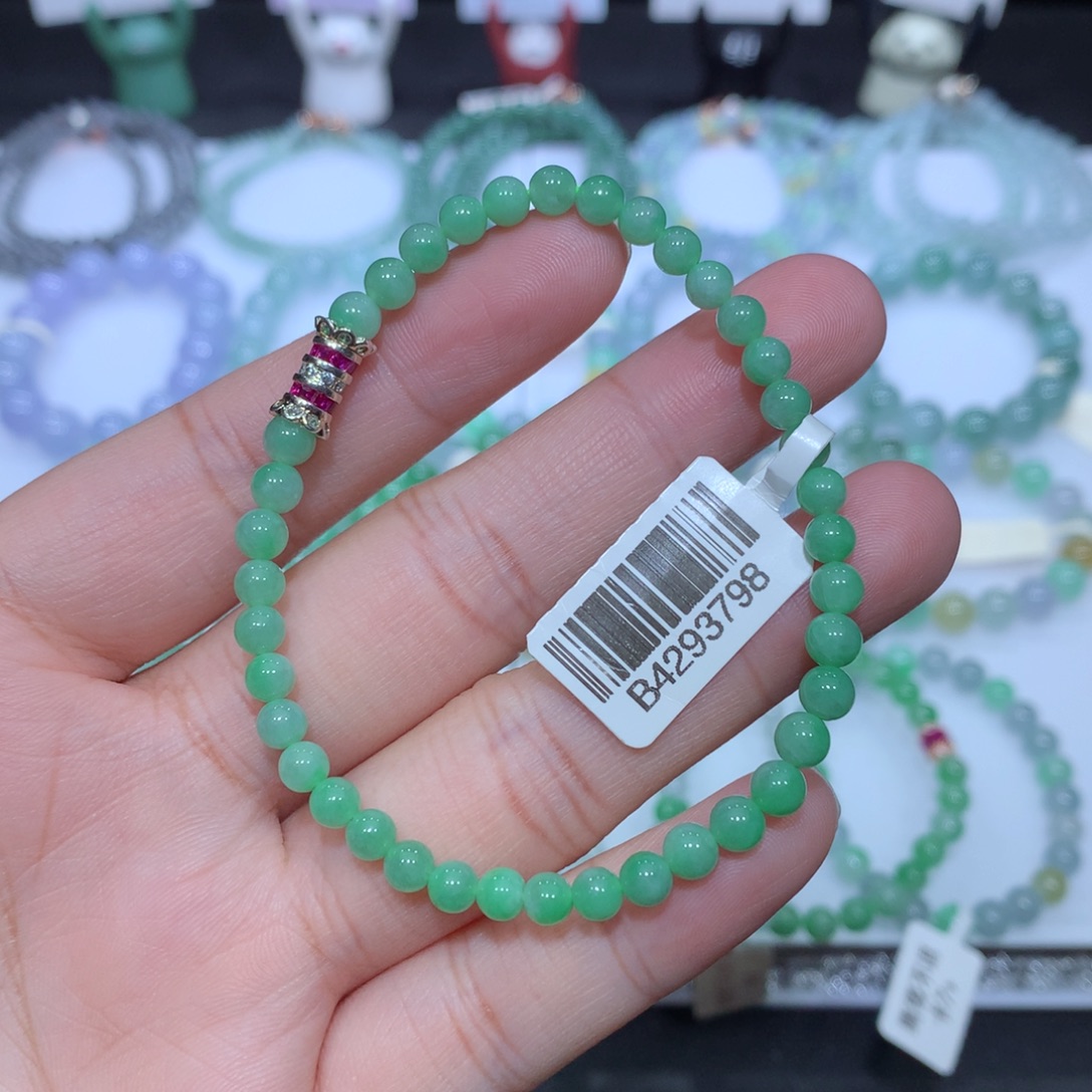 翡翠未镶嵌手串天然