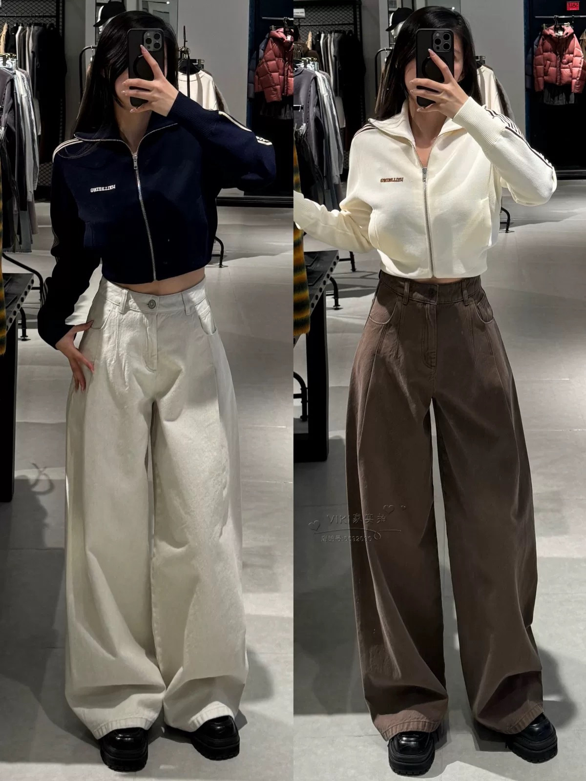 闪闪兒 梨形天菜！MOUS*SY 2025美式复古垂感宽松阔腿休闲裤9253