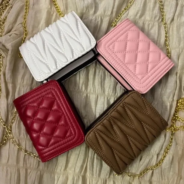 卡包零钱包鳄鱼纹休闲编织菱格时尚绣线简约轻奢