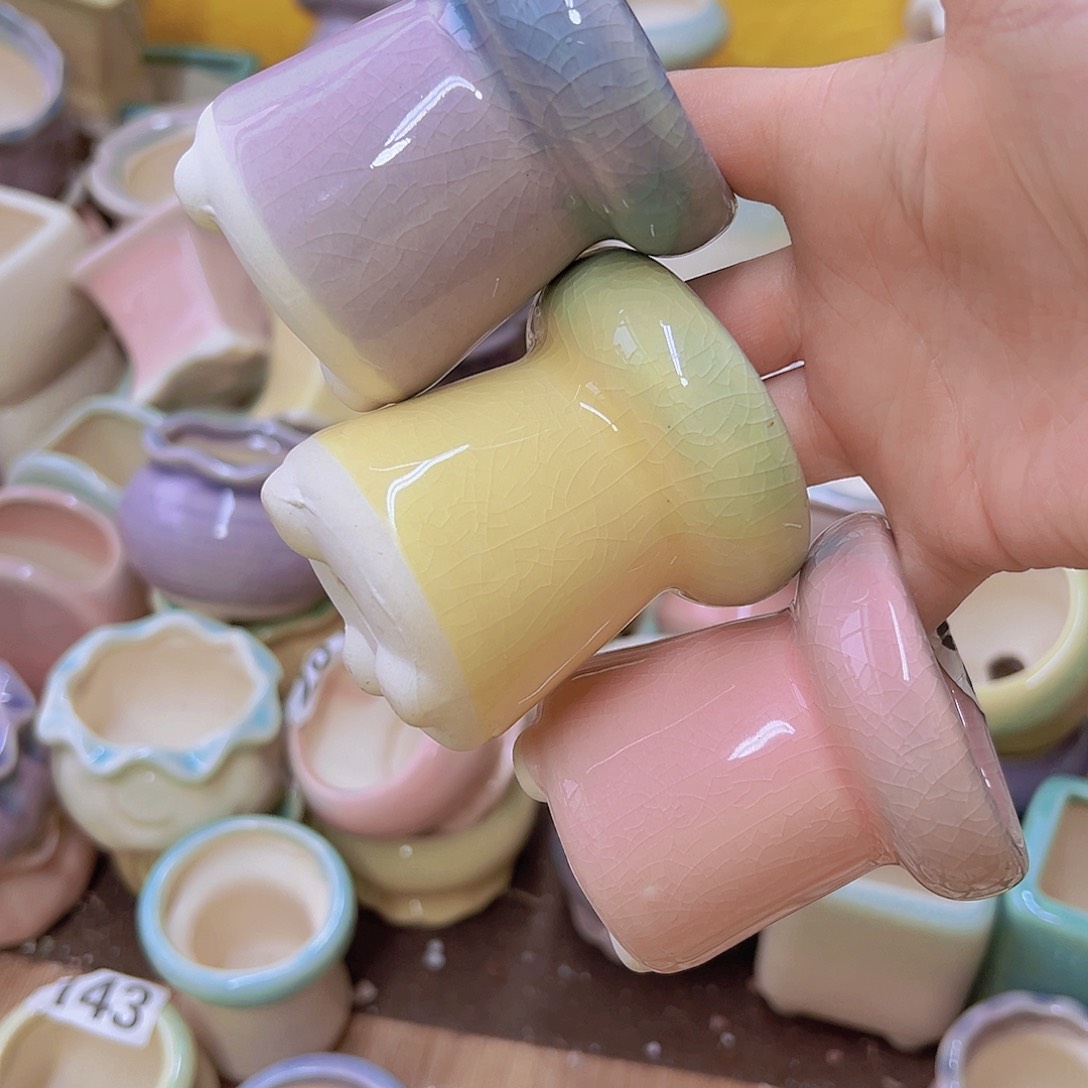 红陶陶瓷花盆当场满12包邮