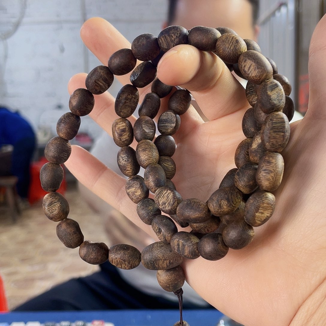 沉香手串棋楠张勺子留疤长串1.0/38克多样性发一