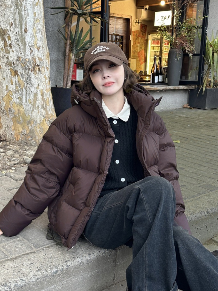 宠粉福利 泡芙轻奢面包服羽绒服女连帽宽松韩版加厚休闲保暖外套